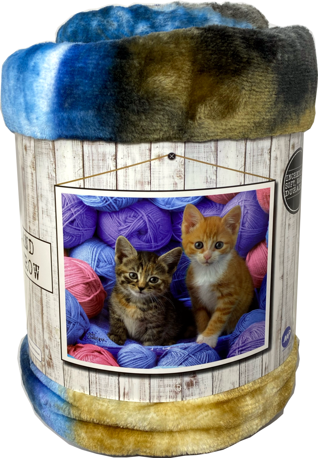 Heartland Royal Plush Raschel Throw 50x60 [Two Kittens with Wool] - $26.95