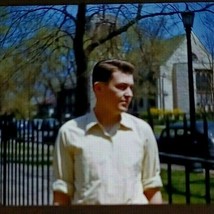 Handsome Man w Rolled up Sleeves 1950s 35mm Red Border Kodachrome Slide ... - $9.85