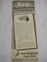 Advertisement from 1939 New Departure Coaster Brakes for Bikes, Bristol,... - £7.81 GBP