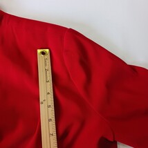 Vintage Lucille RN#102680 Women’s Red One-Button Cropped Blazer Jacket Sz Large  image 3