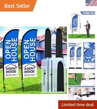 2 Sets 11ft Open House Flags Banners for Real Estate Agents Real Estate ... - $97.33