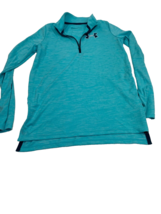 Under Armour Youth Boys Size L 1/4 Zip Pull Over Turquoise Blue Athletic... - $12.65