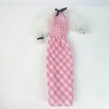 Quick Curl Barbie Doll Original Pink Gingham Checked Outfit 1973-75 Mattel #4220 - £7.86 GBP