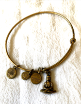 Alex And Ani Buddha Gold tone Expandable bracelet - $4.90