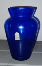 Cobalt Blue Pilgrim Glass Vase Urn 6.25&quot; - £14.33 GBP