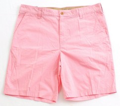 Izod Saltwater Seaport Poplin Pink Relaxed Classics Flat Front Shorts Men&#39;s NWT - £39.95 GBP