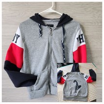 Baby Phat Cat Graphic Jacket Y2K Long Sleeve Hooded Zip Gray Teen L = La... - $123.75