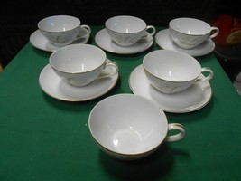 Beautiful Kaysons China &quot;Golden Rhapsody&quot; 1961 5 Cups &amp; Saucers &amp; 1 Free Cup - £17.81 GBP
