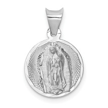 14k Gold Our Lady of Guadalupe Semi-solid Round Pendant K6336 - £125.84 GBP