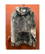 SPARK PAWS VELVET UNISEX GREEN &amp; WHITE VELVET HOODIE Size XL - $855.30 MXN