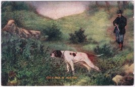 Postcard Art Man &amp; Dog A Pair Of Hunters - £2.32 GBP