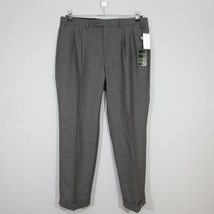 Lauren Ralph Lauren Mens Total Comfort Trouser 35 x 30 Gray Pleated Wool Stretch - £19.03 GBP