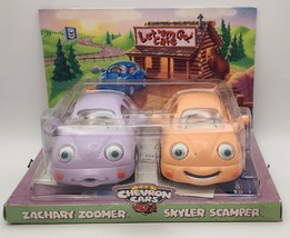 Chevron Cars - Zachery Zoomer &amp; Skyler Scamper- 1999 -Purple Car,  Orange Car - £15.71 GBP