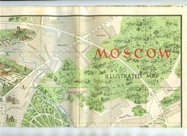 Moscow Illustrated Map for Tourists 1967 - $27.72