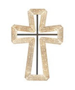 Wall Cross Stone Finish Resin Metal 12in - $39.29