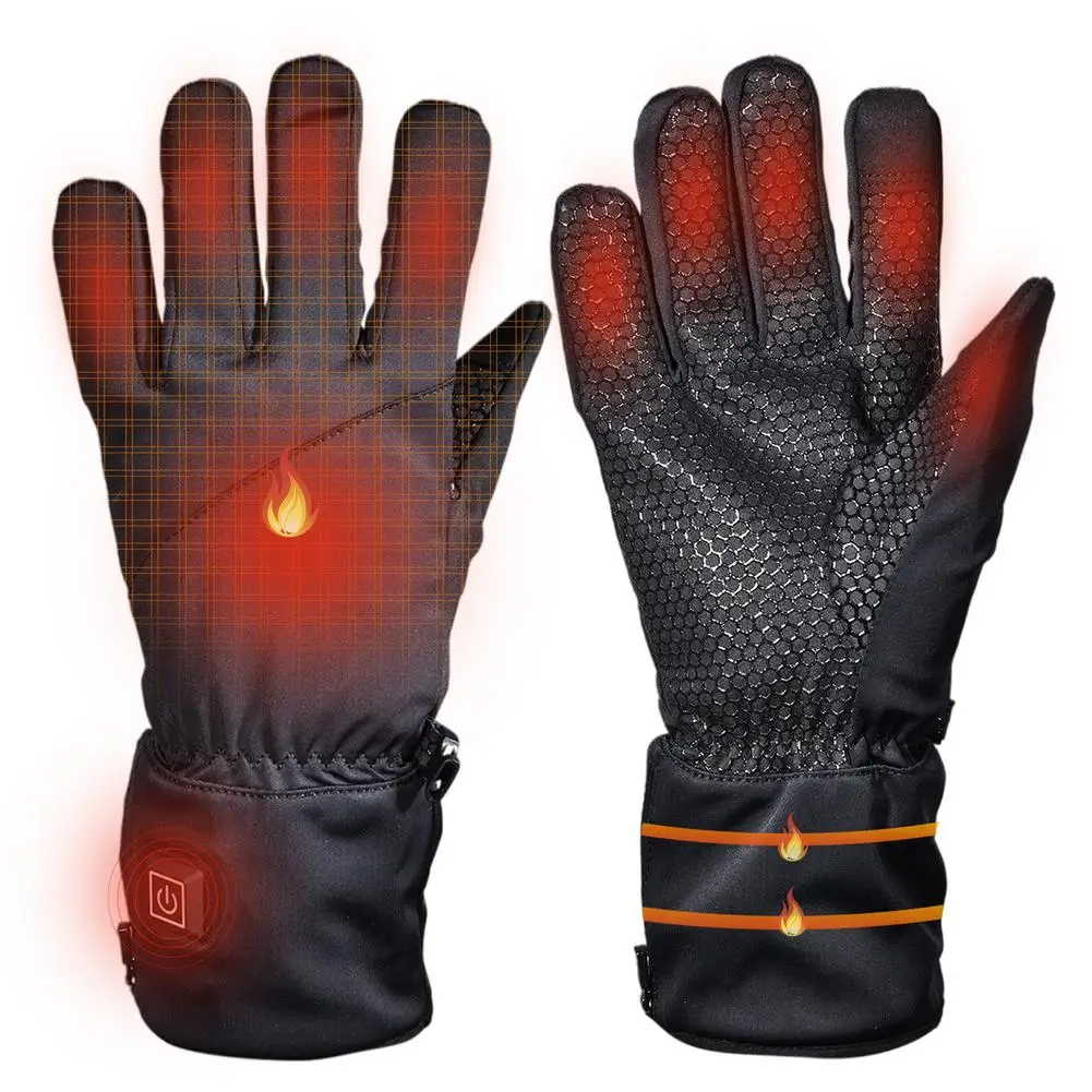 Three-speed Temperature Control Unisex Electric Heating Gloves With Battery Box  - £263.91 GBP