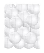 30 Pack 10 Inch White Chinese Japanese Paper Lanterns Decorative Hanging... - £51.47 GBP