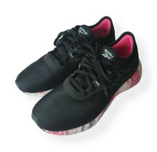 Reebok Flash Film Sneakers Womens 6 Black Pink Running Athletic Walking ... - £28.46 GBP