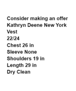 Kathryn Deene New York 22/24 Vest Womens Black Rhinestone Rayon Silk Pol... - £14.83 GBP