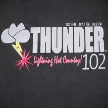 THUNDER 102 - LIGHTNING HOT COUNTRY T-SHIRT ~ Sz XL ~ Good, Used ~ C&amp;W C... - $14.84