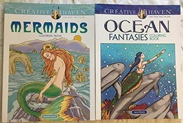 Lot of (2) Creative Haven Find Your True Colors Full Size Mermaids Ocean... - £11.59 GBP