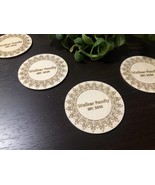 Personalized coasters set of 4 / Wood coasters / Housewarming Gift / Gif... - $799.65 MXN