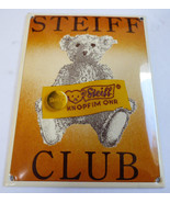 Steiff Club Button in Ear Knopfim Ohr Porcelain Enamel Metal Advertising... - £97.31 GBP