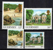 Guernsey 372-373, 376, 378 MNH Architecture Seascape Zayix Stamps 0225S0402 - £1.04 GBP