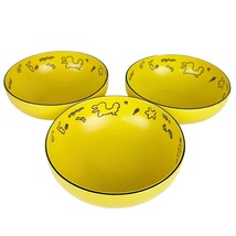 [3] MIKASA Fashion Plate Tribal CP002 Congo Pattern Yellow Black Cereal Bowls - £65.48 GBP