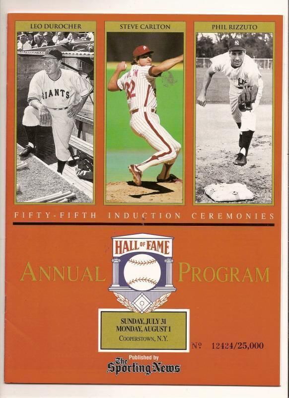1994 55th Baseball Hall Of Fame Induction Program - $34.95