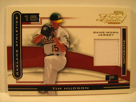 2003 Playoff #15 Tim Hudson Athletics GAME-WORN Jersey Card [b4a9] - £14.02 GBP