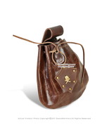 Pirate Leather Scallywag Handcrafted Costume Treasure Pouch - £22.90 GBP