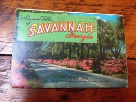 Vtg 1961 Savannah Georgia GA Color Foldout Postcards Set to Fitch Luray ... - $18.80