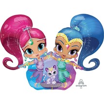 Shimmer and Shine Giant Gliding Foil Mylar Balloon Birthday Party Suppli... - $13.95