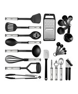 24 Pcs Kitchen Utensils Set, Nylon and Stainless Steel, Heat Resistant, ... - £55.92 GBP