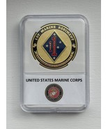 USMC US MARINE CORPS First 1st MARINE DIVISION Coin With Case OFFICIAL L... - $15.39