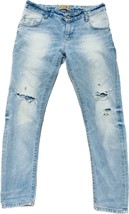 Zara Basic Denim Z1975 Jeans Women&#39;s Size 2 Distressed Jeans Light Blue Wash - £10.22 GBP