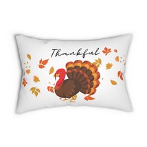 Thanksgiving Lumbar Pillow, Fall Decor, Harvest Season Cushion, Autumn Home Deco - $38.00