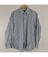 Michael by Michael Kors  Men&#39;s Button Down Long Sleeve Shirt Navy Blue W... - £12.42 GBP