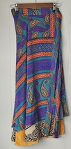 Upcycled Indian Sari Wrap Skirt S613 - £14.30 GBP