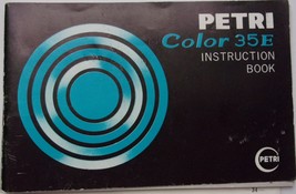 Vintage Petri Color 35E Instruction Book - $3.99
