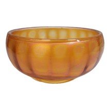 Imperial Glass CHESTERFIELD Line 600 Carnival Marigold Rose/Nut Bowl panelled. - £30.47 GBP