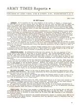 ARMY TIMES REPORTS July 1953 4-page newsletter - $14.84