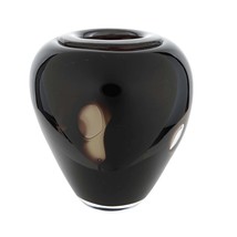 Signed Art Glass Vase with controlled bubbles - £62.38 GBP