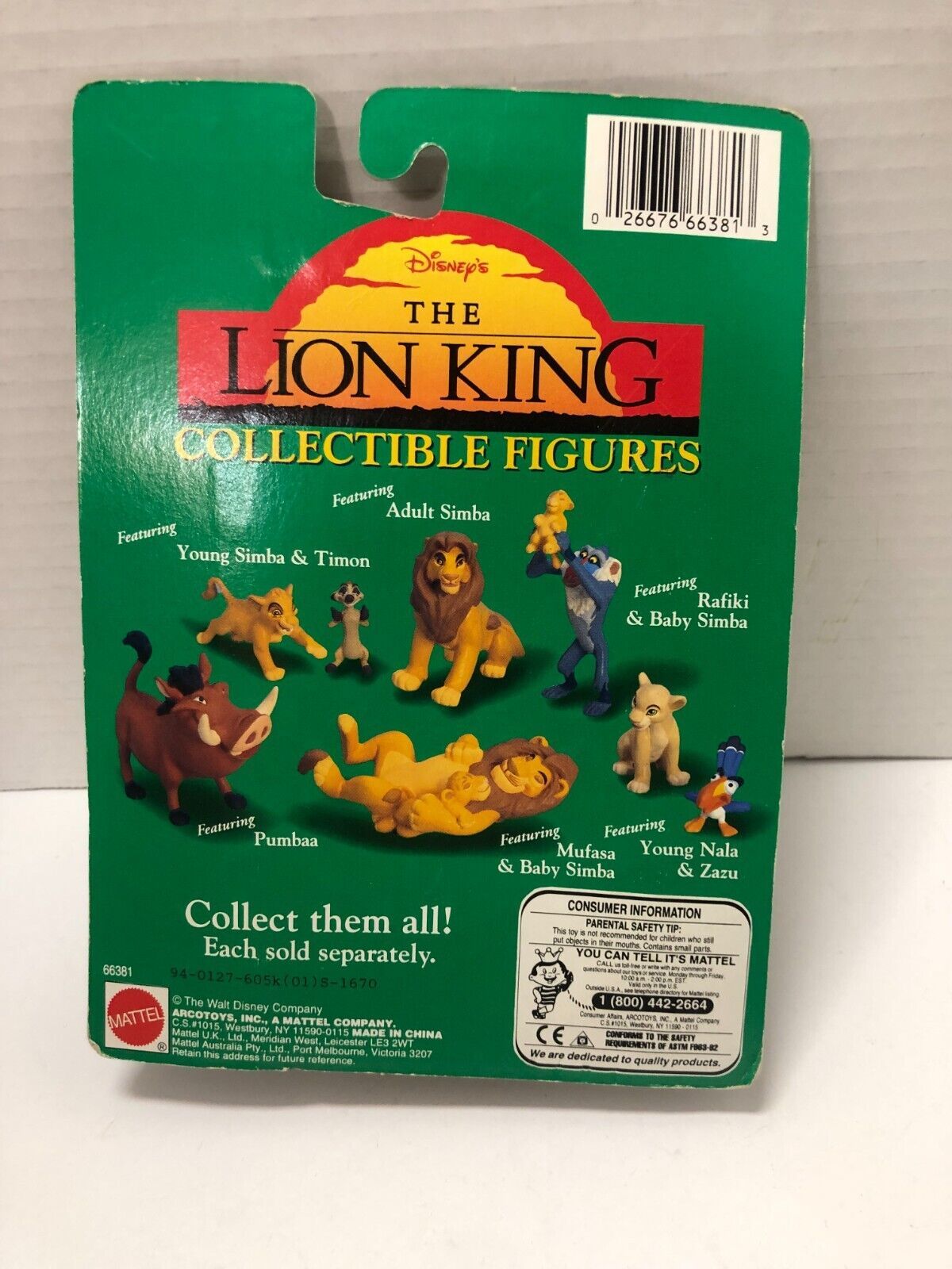 Disney Mattel Vintage LION KING Adult SIMBA 3 1/4" PVC FIGURE - $14.85
