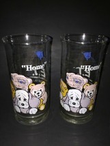 2 ET Home 1982 Drinking Glasses Pizza Hut E.T. Puppy Bear Dog Universal Studios - £12.59 GBP
