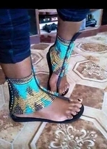 Modern Ladies; African maasai beaded sandals  - £23.43 GBP+