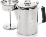 Stainless Steel Campfire Coffee Pot - Perfect For Group Camping, Hiking, - £32.02 GBP