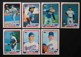 1989 Topps Traded Texas Rangers Team Set of 7 Baseball Cards - £1.96 GBP