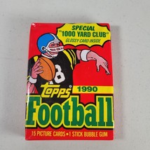 1990 Topps Football Card Wax Pack Special 1000 Yard Club With Gum 15 Cards New - £6.14 GBP